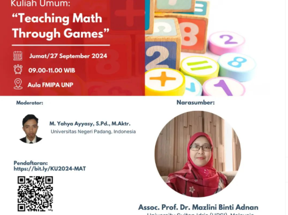 Kuliah Umum Narasumber Profesor Malaysia tentang Permainan Matematika