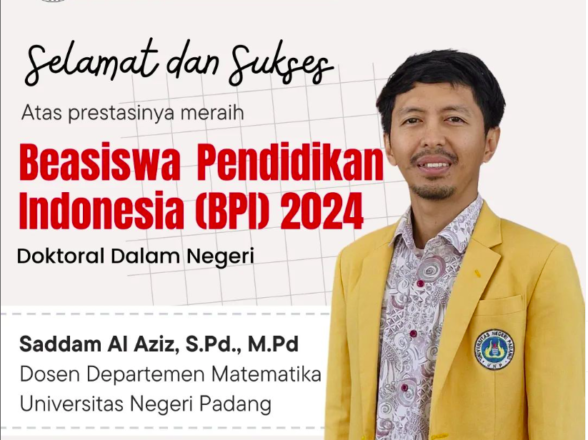 Dosen Departemen Matematika Lulus Beasiswa S3 BPI