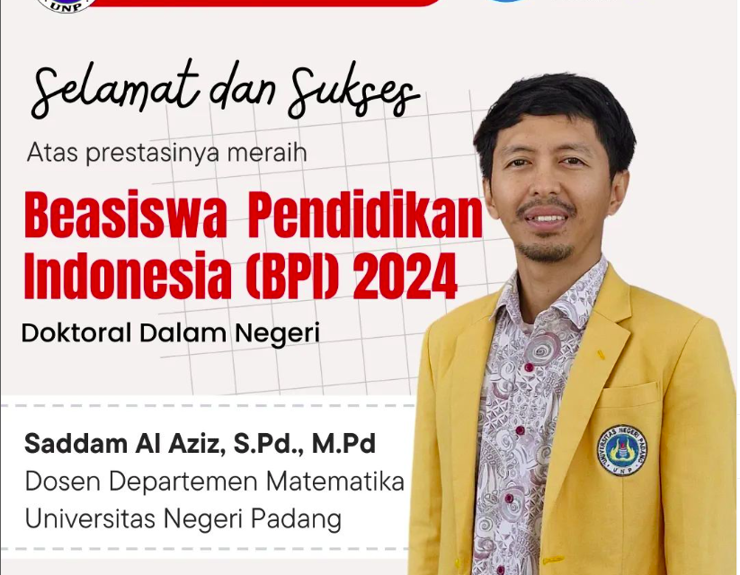 Dosen Departemen Matematika Lulus Beasiswa S3 BPI