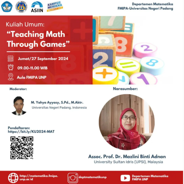 Kuliah Umum Narasumber Profesor Malaysia tentang Permainan Matematika