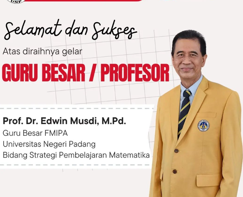 Tambahan Guru Besar di Departemen Matematika UNP
